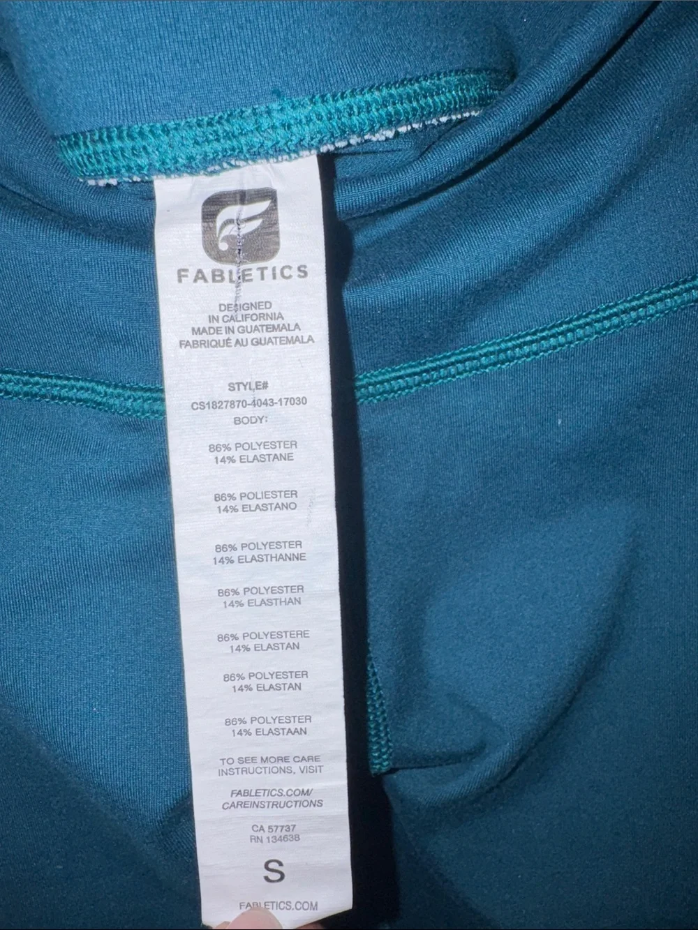 Fabletics Teal Active Leggings 7.1M